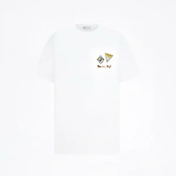 디올 남성 라운드 반팔 티셔츠 - Dior Mens Round Tshirt - dic129… - 1