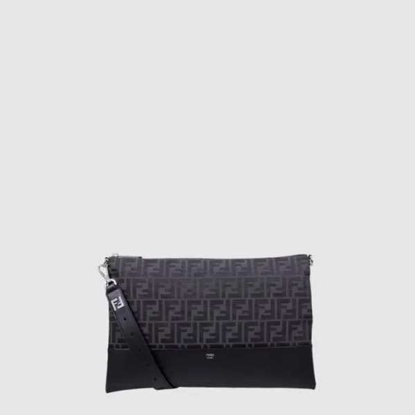 펜디 남성 FF 로고 자카드 크로스백 - Fendi Mens FF Logo Jacquard… - 1
