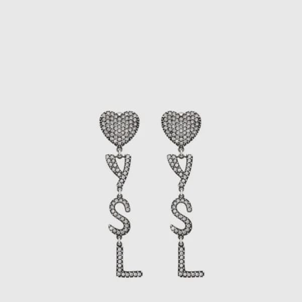 입생로랑 여성 하트 이어링 - Saint Laurent Womens Heart Earrin… - 1