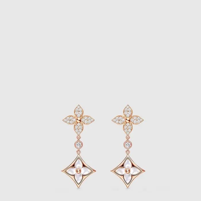 루이비통 여성 컬러 블라썸 더블 스타 롱 이어링 - Louis vuitton Womens … - 1