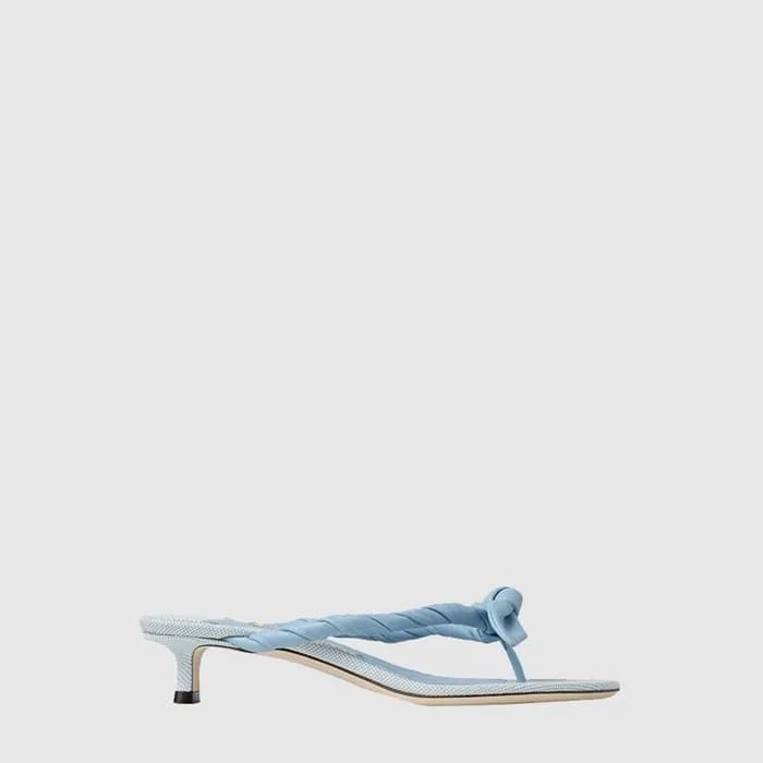지미츄 여성 리스 35 보우노트 우븐 뮬 - Jimmy Choo Womens Liss 35 - jis14422x