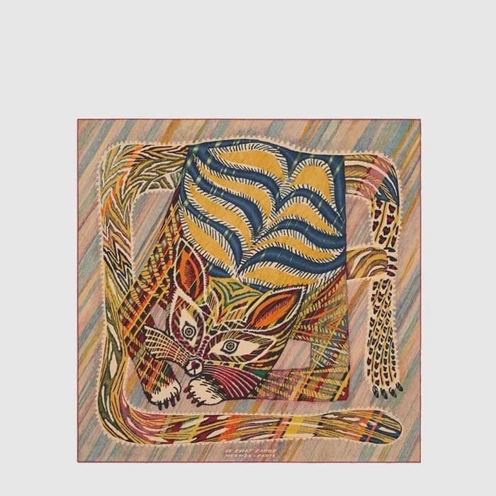 에르메스 여성 르 쳇 까레 스카프 - Hermes Womens Le Chat Carre Scarf - acc8871x - 1