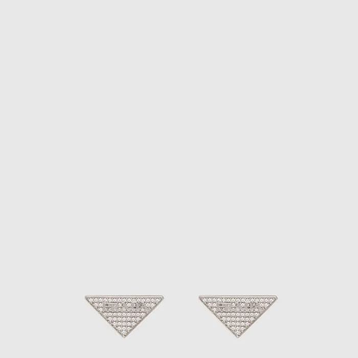 프라다 여성 크리스털 로고 주얼리 이어링 - Prada Womens Crystal Logo Jewelry Earring - acc10267x - 1