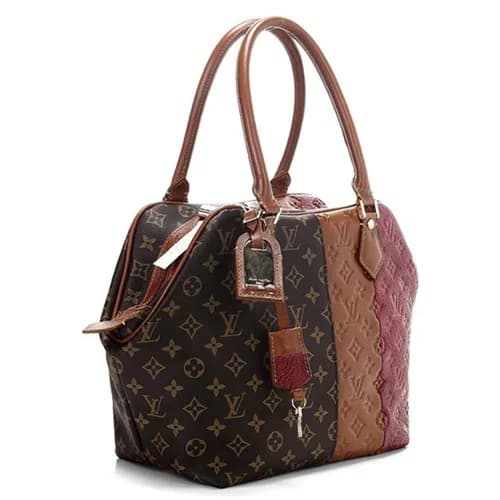 Louisvuitton 블록 지퍼 토트 M40503 버건디 28cm - 1