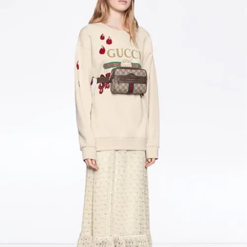 GUCCI SPIRITIS 2018 LADIES COTTON HOOD TEE - 구찌 여성… - 1