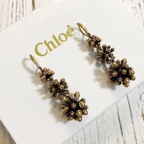 CHLOE Rose Gold Earring - 끌로에 여성용 18k도금 로즈 골드 귀걸이 - 1