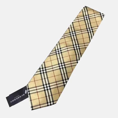 BURBERRY MENS NECKTIE BROWN - 버버리 남성용 넥타이 브라운 - 1