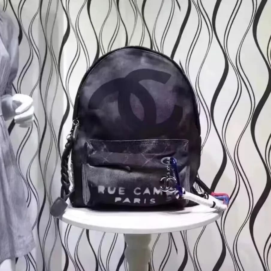 Chanel Art School Fabric Back Pack ,35/40CM - 샤넬 아… - 1