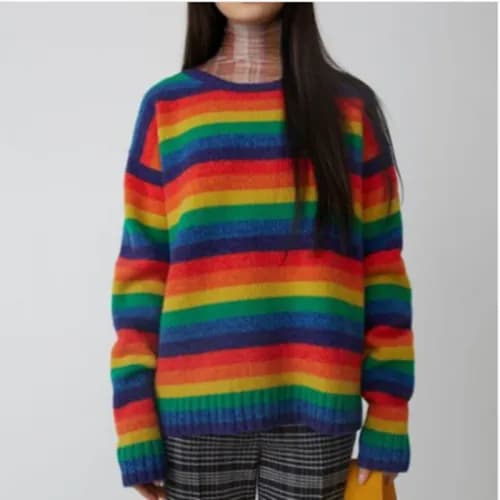 Acne 2018 stripe Round sweater - 아크네 스트라이프 라운드 니트 … - 1