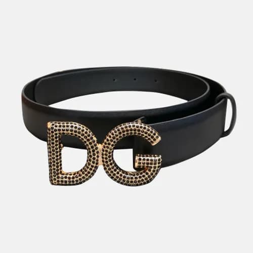 Dolce&Gabbana 2019 Ladies Santi Logo Buckle Leathe… - 1
