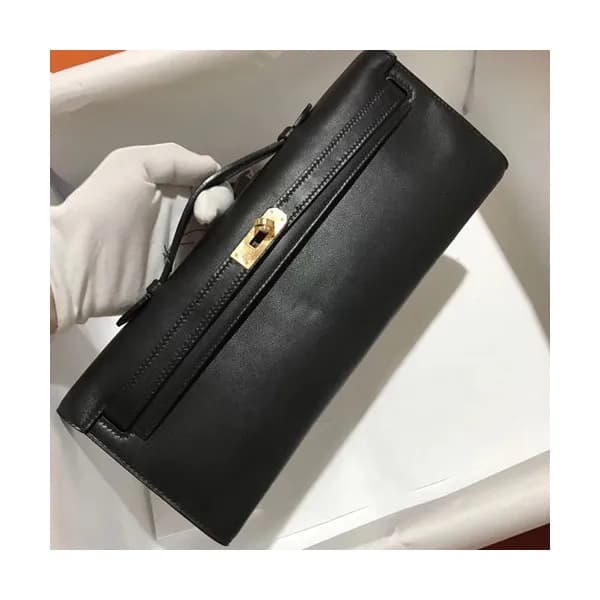 Hermes Kelly Cut Swift Leather Clutch Bag ,31cm - … - 1