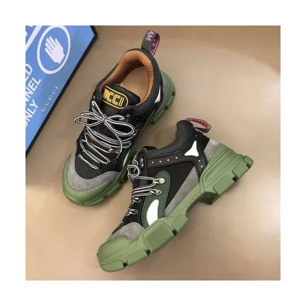 Gucci 2019 Couple Flashtrek Leather Sneackers - 구… - 1
