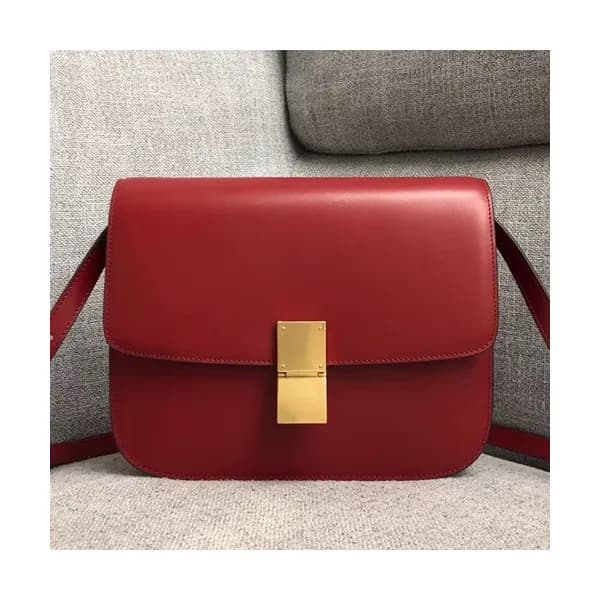 Celine Leather Classic Box Shoulder Bag,24CM - 셀린느… - 1