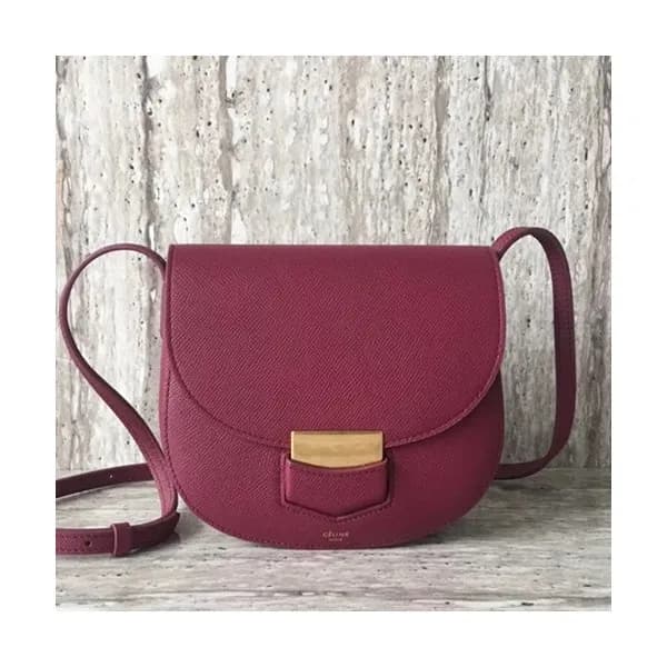 Celine Leather Trotteur Shoulder Bag,19CM - 셀린느 레더… - 1