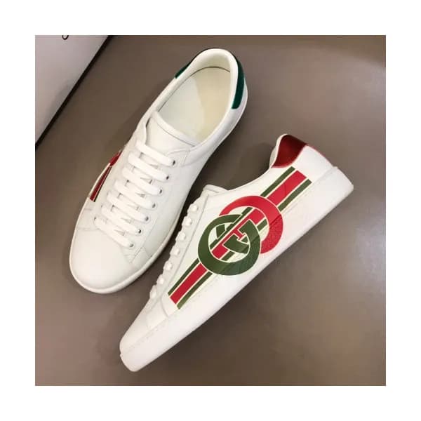 Gucci 2019 Mens GG Logo Leather Sneakers - 구찌 남성 G… - 1