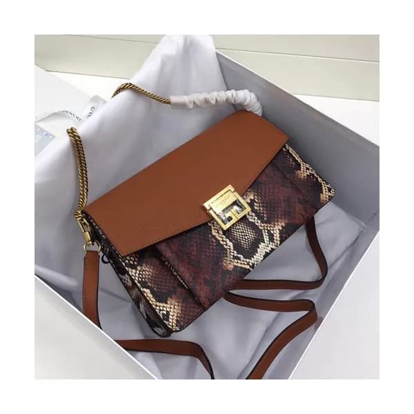 Givenchy 2019 GV3 Leather Large Chain Shoulder Bag… - 1