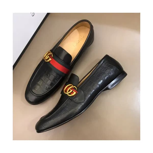 [커스텀급]Gucci 2019 Mens Business GG Strap Logo Leath… - 1