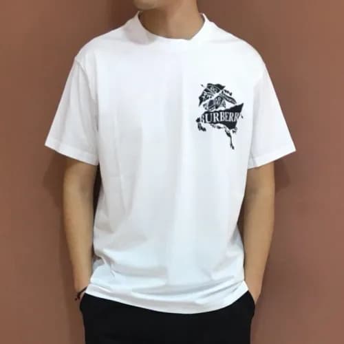 Burberry 2019 Mens Logo Cotton Short Sleeved Tshir… - 1