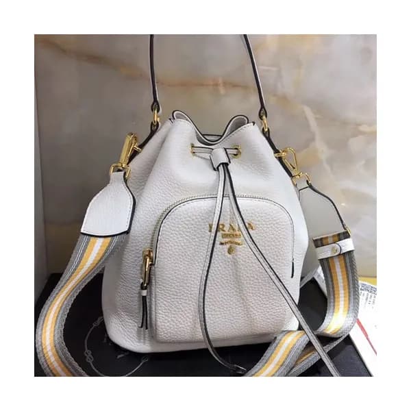 Prada 2019 Woman Leather Bucket Tote Shoulder Bag,… - 1