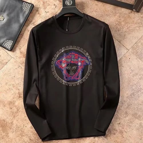 Versace 2019 Mens Cotton T-shirt - 베르사체 남성 코튼 긴팔티셔… - 1