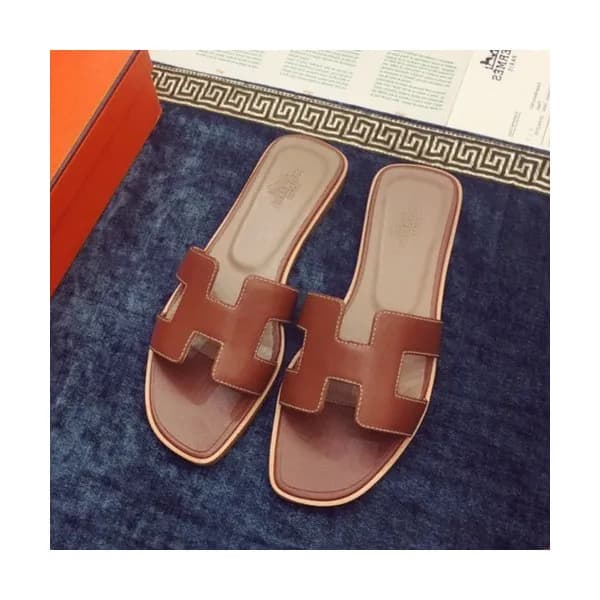 Hermes 2019 Ladies Classic Oasis Leather Slipper -… - 1