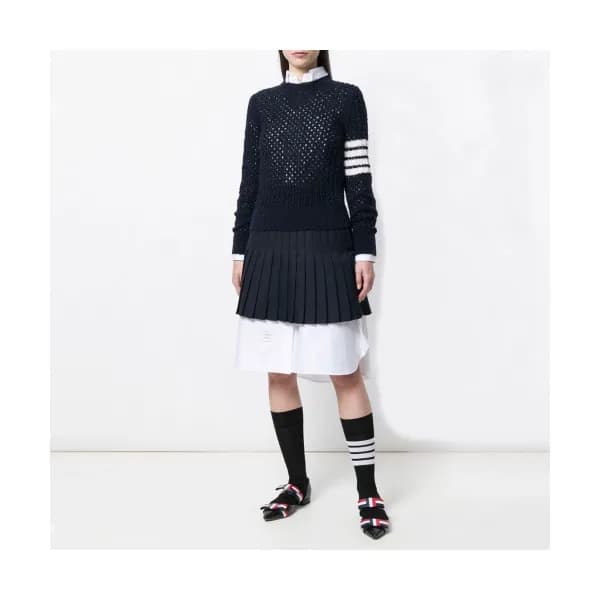 Thom Browne 2019 Womens Strap Crew-neck Sweater -… - 1