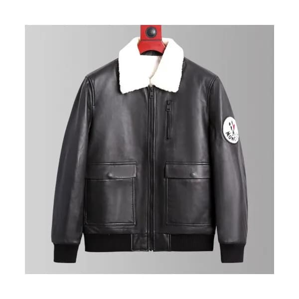 Moncler 2019 Womens Patch Logo Modern Leather Down… - 1