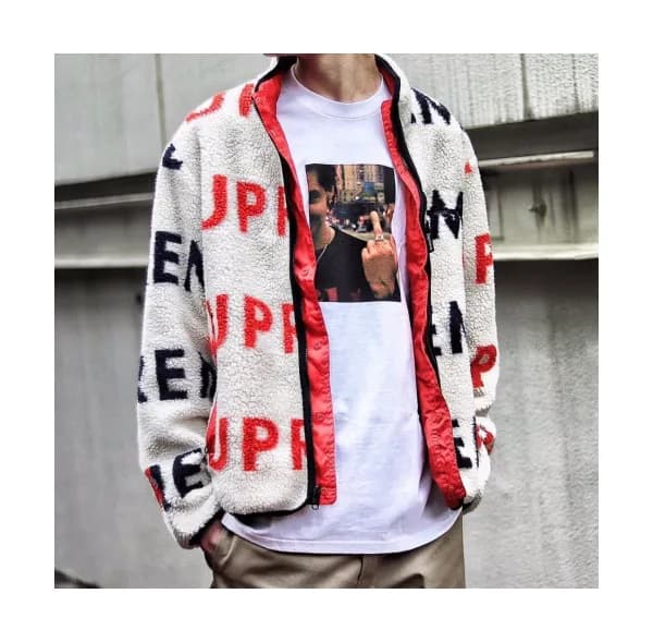Supreme 2019 Mens Logo Flannel Jacket - 슈프림 2019 남… - 1