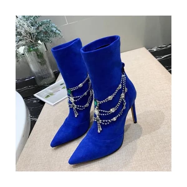 Jimmy Choo 2019 Ladies Suede High Heel Boots - 지미츄… - 1