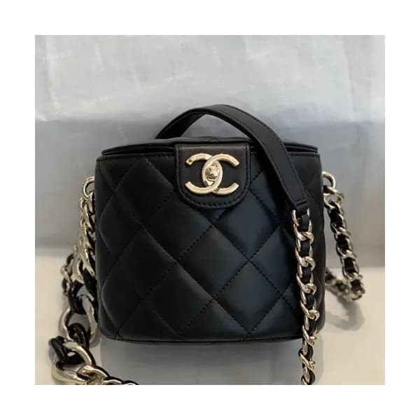 Chanel 2019 Leather Chain Shoulder Cross Bag,15CM … - 1