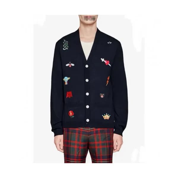 [매장판]Gucci 2019 Mens Embroiddery Knit Wool Cardiga… - 1