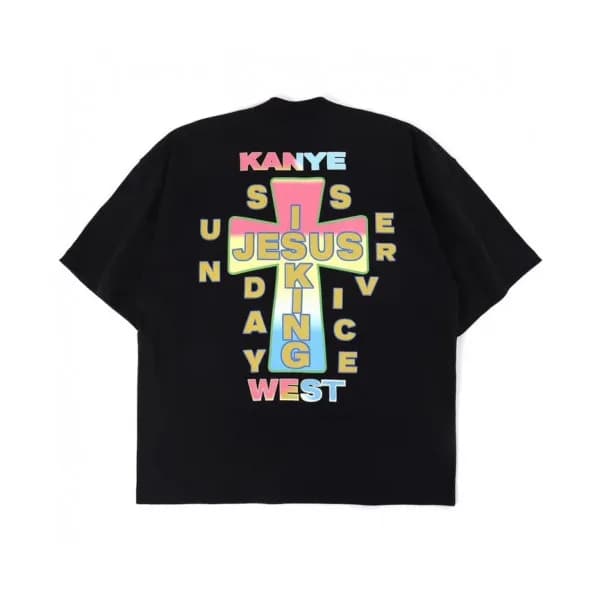 Kanye west 2019 Mm/Wm Logo Oversize Cotton Short S… - 1