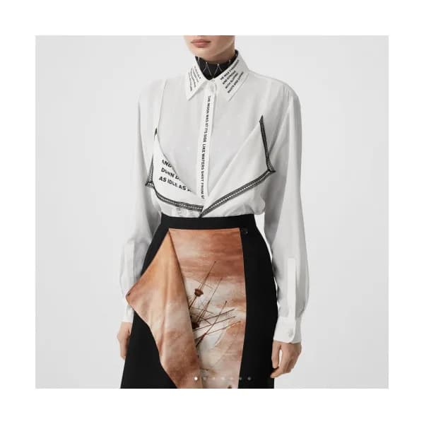 Burberry 2019 Womens Classic Casual Silk Tshirts -… - 1