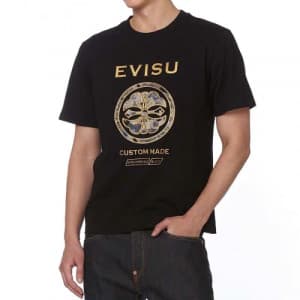 Evisu 2019 Mens Embroidery Evisukuro Cotton Short …