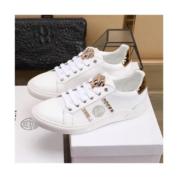 Versace 2020 Mens Leather Sneakers - 베르사체 2020 남성용… - 1