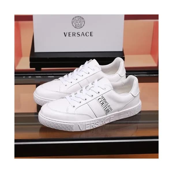 Versace 2020 Mens Leather Sneakers - 베르사체 2020 남성용… - 1