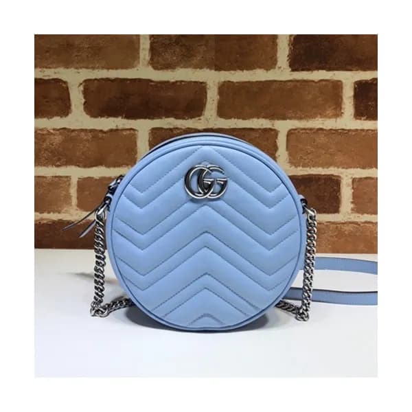 Gucci 2020 GG Marmont Mini Round Women Shoulder Ba… - 1