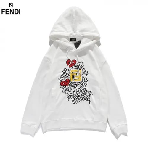 Fendi 2020 Mens Logo Casual Cotton Hoodie - 펜디 202… - 1