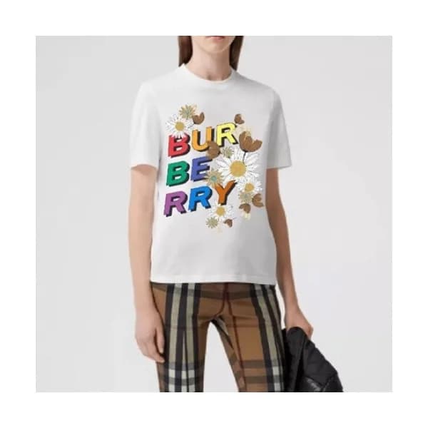 Burberry Mm/Wm Logo Cotton Short Sleeved Tshirts -… - 1