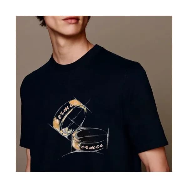 [에르메스]Hermes 2021 Mens Crew-neck Short Sleeved Tsh… - 1