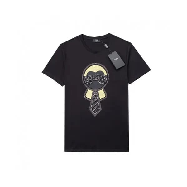 [펜디]Fendi 2021 Mens Logo Casual Short Sleeved Tshi… - 1