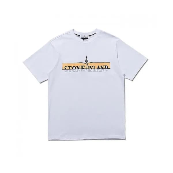 Stone Island Mens Crew-neck Cotton Short Sleeved … - 1
