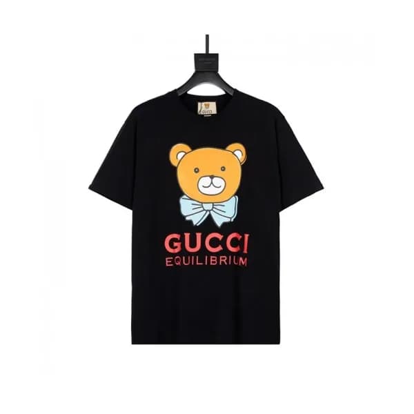 Gucci Mm/Wm Logo Short Sleeved Tshirts Black - 구찌… - 1