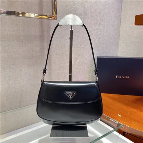 [유니크한]Prada 2021 Women's Leather Hobo Bag,23cm… - 1