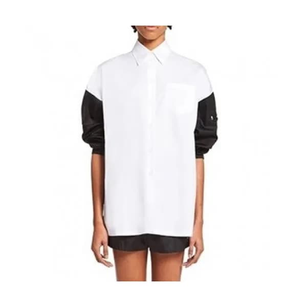 Prada Womens Basic Cotton Tshirts White - 프라다 202… - 1