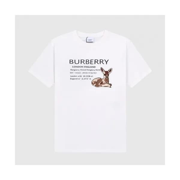 Burberry Mm/Wm Logo Cotton Short Sleeved Tshirts … - 1