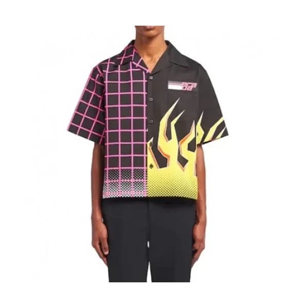 Prada Mm/Wm Basic Logo Short Sleeved Tshirts Bla… - 1
