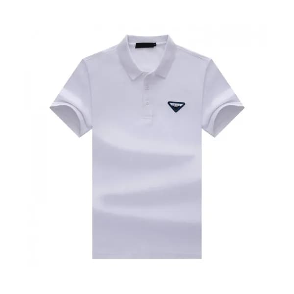Prada Mens Basic Logo Short Sleeved Tshirts White… - 1