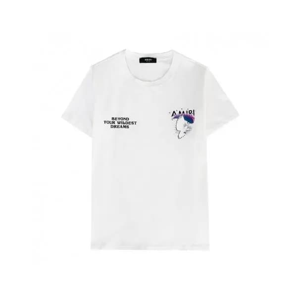 Amiri Mm/Wm Logo Cotton Short Sleeved Tshirts Whit… - 1