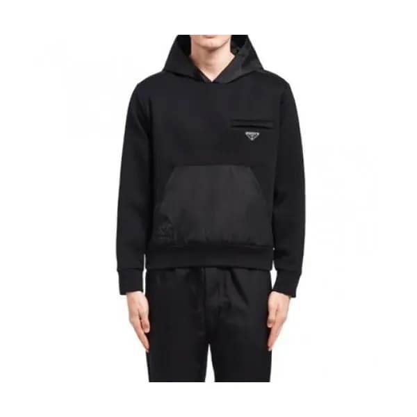 Prada Mens Casual Cotton Hoodie Black - 프라다 2021 … - 1